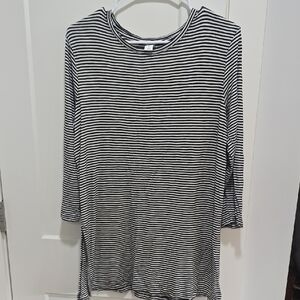 Luxe Black and White Striped Top